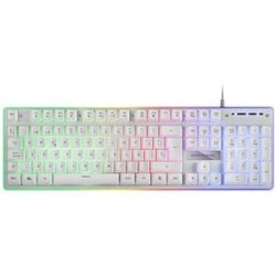 Teclado Gaming SemiMec�nico Mars Gaming MK220ES/ Blanco