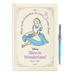 Cuaderno A5 premium + boligrafo Alicia en el Pais de las Maravillas Disney