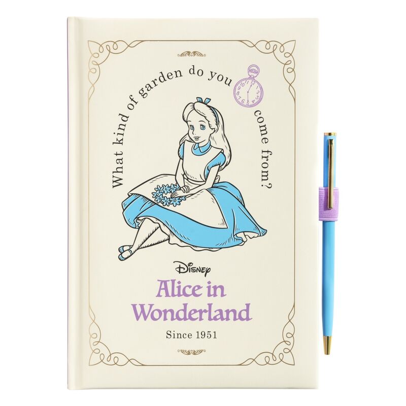 Cuaderno A5 premium + boligrafo Alicia en el Pais de las Maravillas Disney