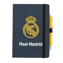 Cuaderno A5 premium + boligrafo proyector Real Madrid