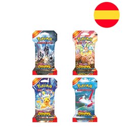 Sobre juego cartas coleccionables Chispas Fulgurantes Escarlata y Purpura Pokemon espa�ol surtido