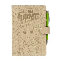 Cuaderno A5 premium + boligrafo proyector Yo Soy Groot Marvel