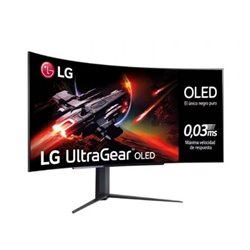 Monitor Gaming Ultrapanor�mico Curvo LG UltraGear 45GR95QE-B 44.5"/ WQHD/ 0.03ms/ 240Hz/ OLED/ Regulable en altura/ Negro