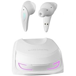 Auriculares Bluetooth Mars Gaming MHI-Ultra con estuche de carga/ Autonom�a 7-8h/ Blancos