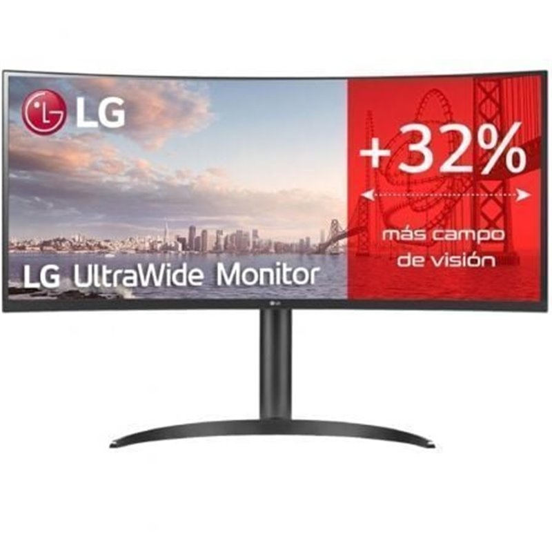 Monitor Profesional Ultrapanor�mico Curvo LG 34WQ75C-B 34"/ WQHD/ Multimedia/ Regulable en altura/ Negro