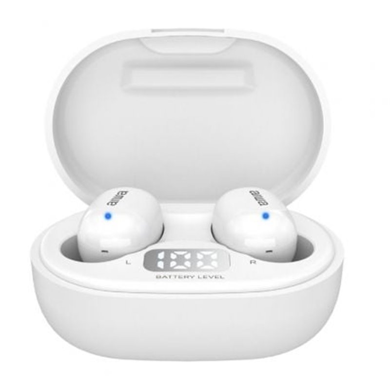 Auriculares Bluetooth Aiwa EBTW-150WTMKII con estuche de carga/ Autonom�a 3h/ Blancos