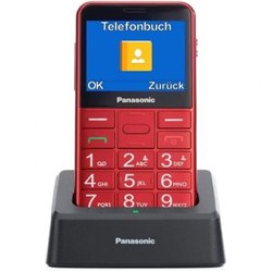 Tel�fono M�vil Panasonic KX-TU155EXRN para Personas Mayores/ Rojo