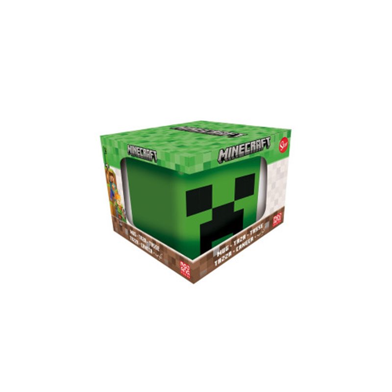 TAZA 3D EN CAJA REGALO CABEZA CREEPER 440 ML STOR 40487