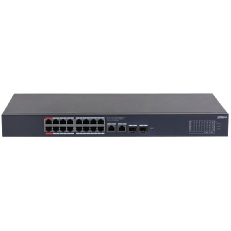 (CS4220-16GT-240) DAHUA SWITCH POE 16 PUERTOS GIGABIT + 2 UPLINK GIGABIT RJ45 + 2SFP GIGABIT 240W MANAGED CLOUD L2