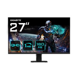 GIGABYTE GS27QA 27" Monitor de Juego QHD - 2560 x 1440 (QHD), 180Hz, 1ms, 300 cd/m2, FreeSync, HDR Ready, HDMI 2.0, Displayport 