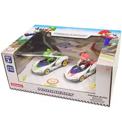 Set 2 coches Pull Speed Mario + Yoshi Mario Kart