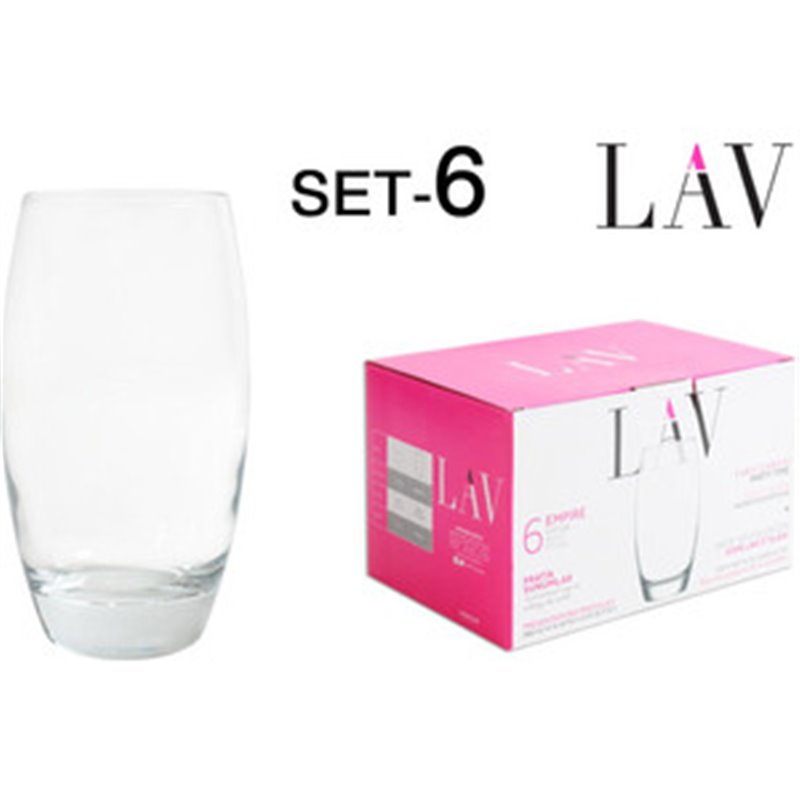 SET 6 VASOS VIDRIO 510CC EMPIRE