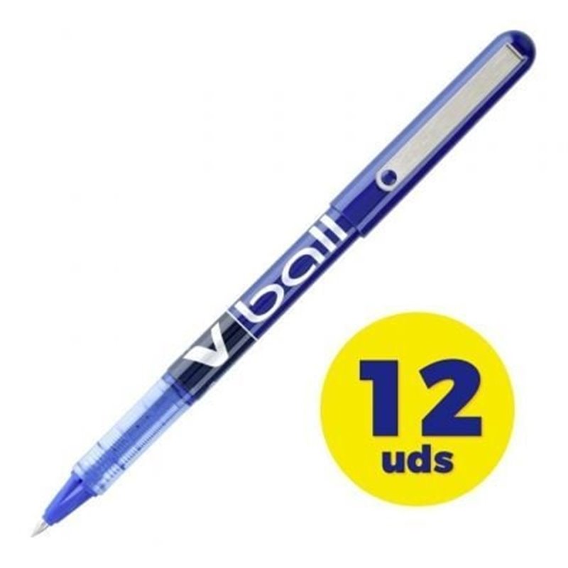 Caja de Bol�grafos de Tinta L�quida Pilot V-Ball NVB7A/ 12 unidades/ Azules