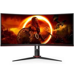 Monitor Gaming Ultraparon�mico Curvo AOC CU34G2XP/BK 34"/ WQHD/ 1ms/ 180Hz/ VA/ Negro