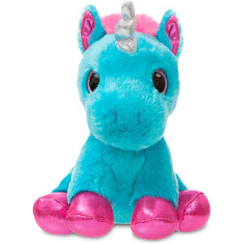 PELUCHE UNICORNIO TURQUESA SOFT 18CM