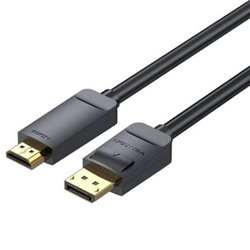 Cable Conversor Vention HAGBH/ DisplayPort Macho - HDMI 4K Macho/ 2m/ Negro