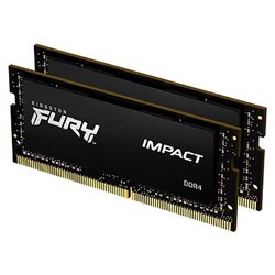 MEMORIA KINGSTON SODIMM FURY IMPACT DDR4 16GB (KIT 2) 2666MHZ  CL15     - KF426S15IBK2/16