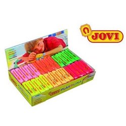 Plastilina peque�a 50 g. fluorescente. Jovi