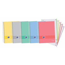 CUADERNO OXFORD A4 120H CUADRO 5X5 5 COLORES