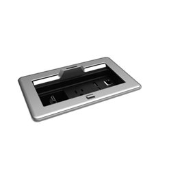 CRESTRON FLIPTOP FT2 SERIES CABLE MANAGEMENT SYSTEM, 202 SIZE, ELECTRICAL, PASS-THROUGH LID, ALLOY (FT2-202-ELEC-PTL-AL) 6511665