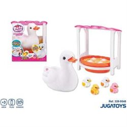 PATO INTERACTIVO PETS ALIVE PASEA CON SUS 3 PATITOS, CON ACCESORIOS