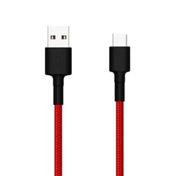 Cable USB Xiaomi SJV4110GL/ USB Macho - USB Tipo-C Macho/ 1m/ Rojo y Negro