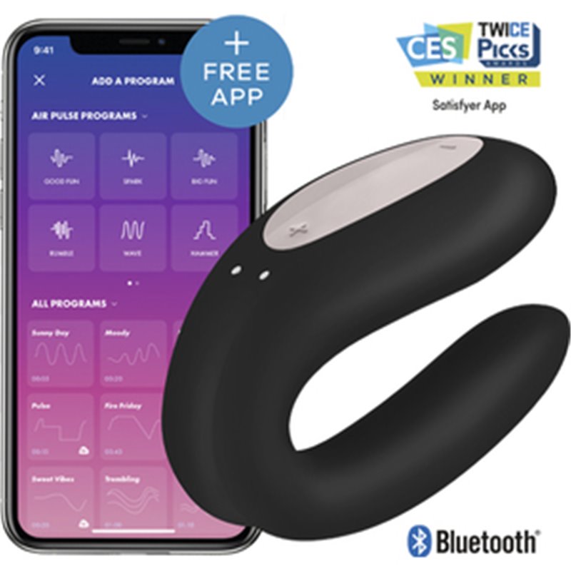 SATISFYER DOUBLE JOY CON APP NEGRO