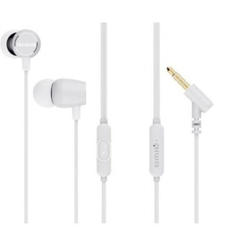 Auriculares Intrauditivos Aiwa ESTM-30WT/ con Micr�fono/ Jack 3.5/ Blancos