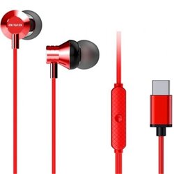 Auriculares Intrauditivos Aiwa ESTM-50USB-C/RD/ con Micr�fono/ USB Tipo-C/ Rojos