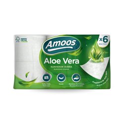 PAPEL HIGIENICO AMOOS ALOE VERA 6 ROLLOS 3 CAPAS