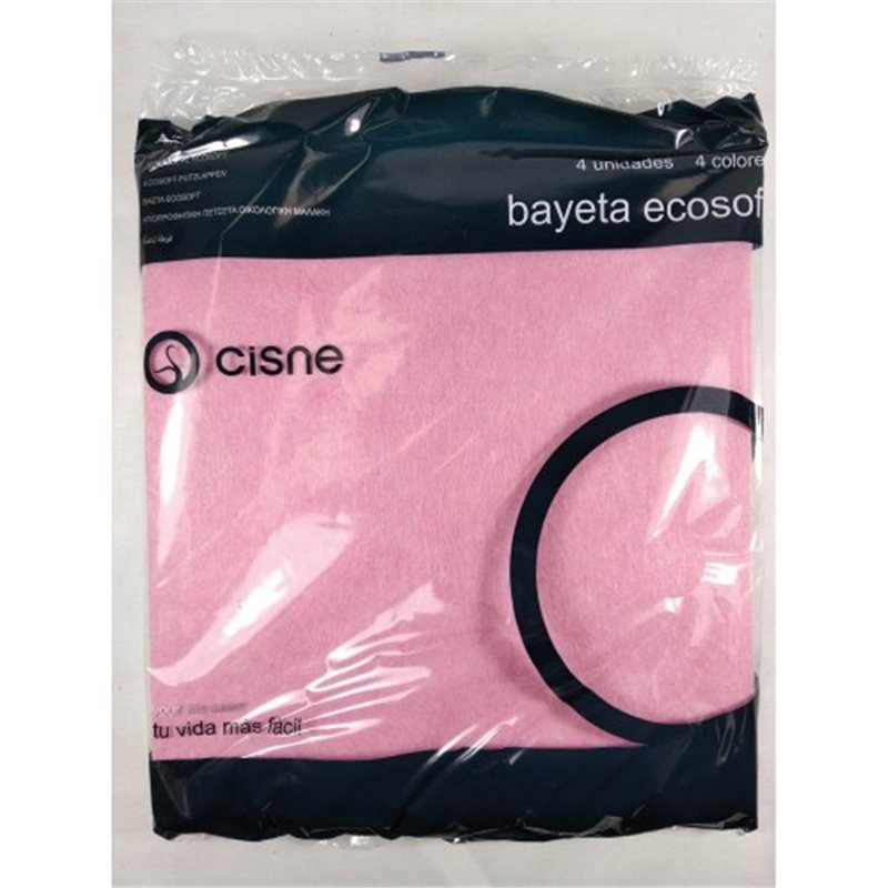 BAYETA ECOSOFT 36X38 CM COLORES SURTIDOS PACK X4