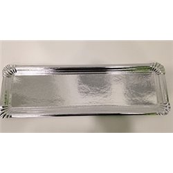 BANDEJA CARTON BRAZO 13x44 cm. con blonda.