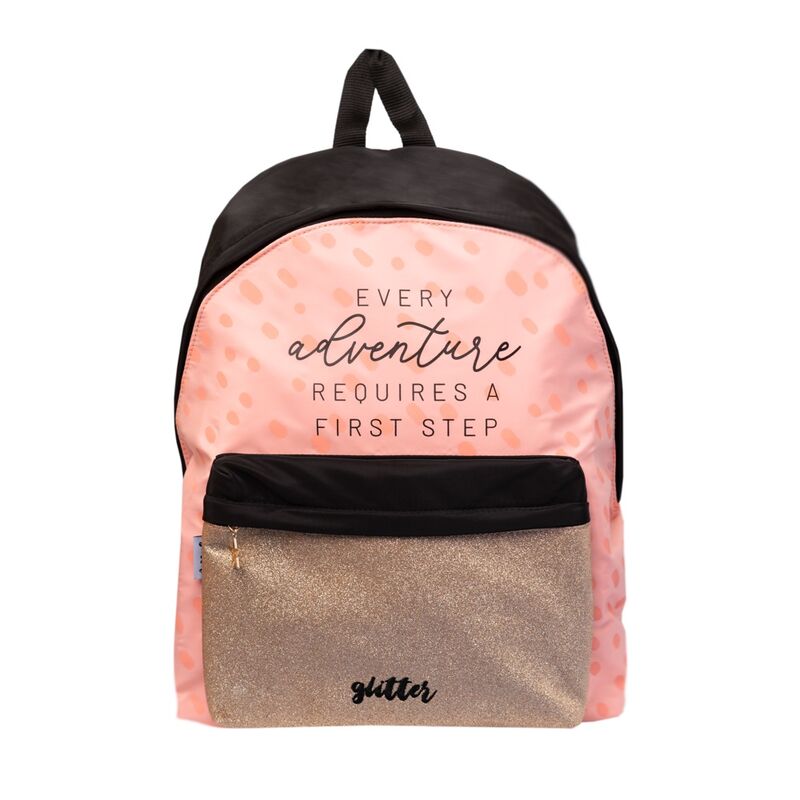 Mochila Every Adventure Requires a First Step Glitter 42cm