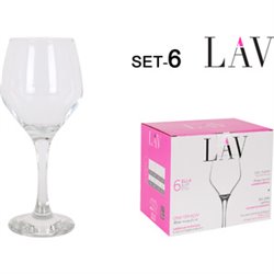 SET 6 COPAS VINO/AGUA 330CC E