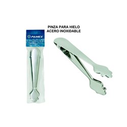 PINZA PARA HIELO ACERO INOXIDABLE