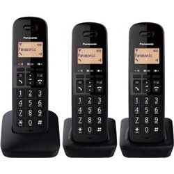 Tel�fono Inal�mbrico Panasonic KX-TGB613SPB/ Pack TRIO/ Negro