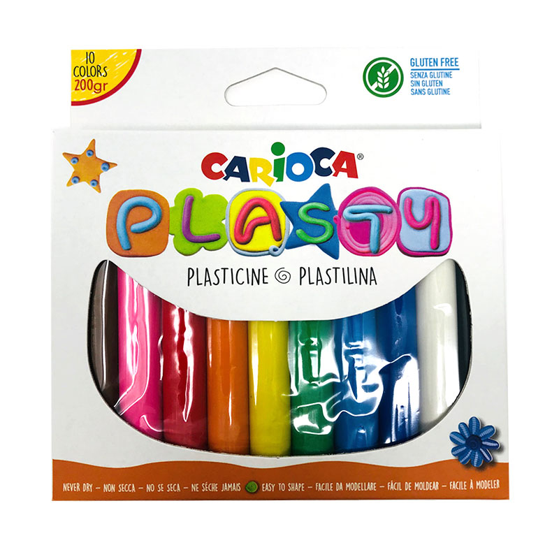 Set de 10 colores plastilina Carioca Plasty