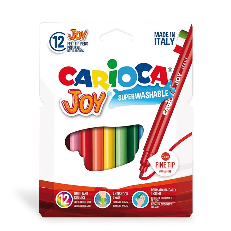 ROTULADORES x 12 JOY CARIOCA SUPERLAVABLES