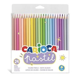 LAPICES DE COLORES PASTEL CARIOCA X 24