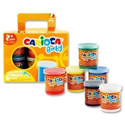 PINTURA DEDOS CAJA x 6 CARIOCA BABY