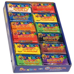 CAJA 36 PLASTILINAS 60GR.