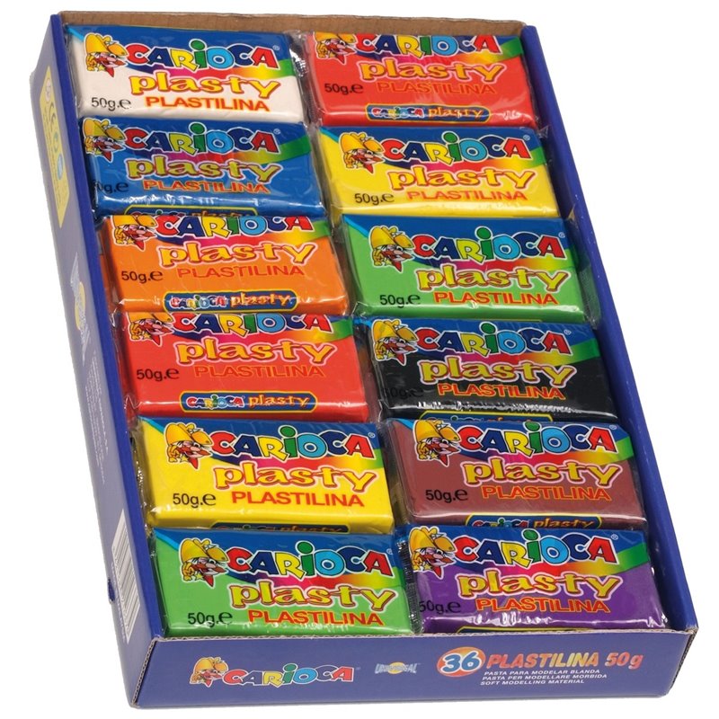 CAJA 36 PLASTILINAS 60GR.