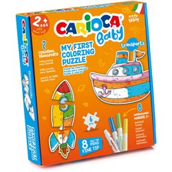 COLORING PUZZLE TRANSPORTS BABY 2+ CARIOCA