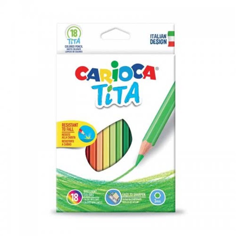 CAJA 18 LAPIZ TITA HEXAGONAL