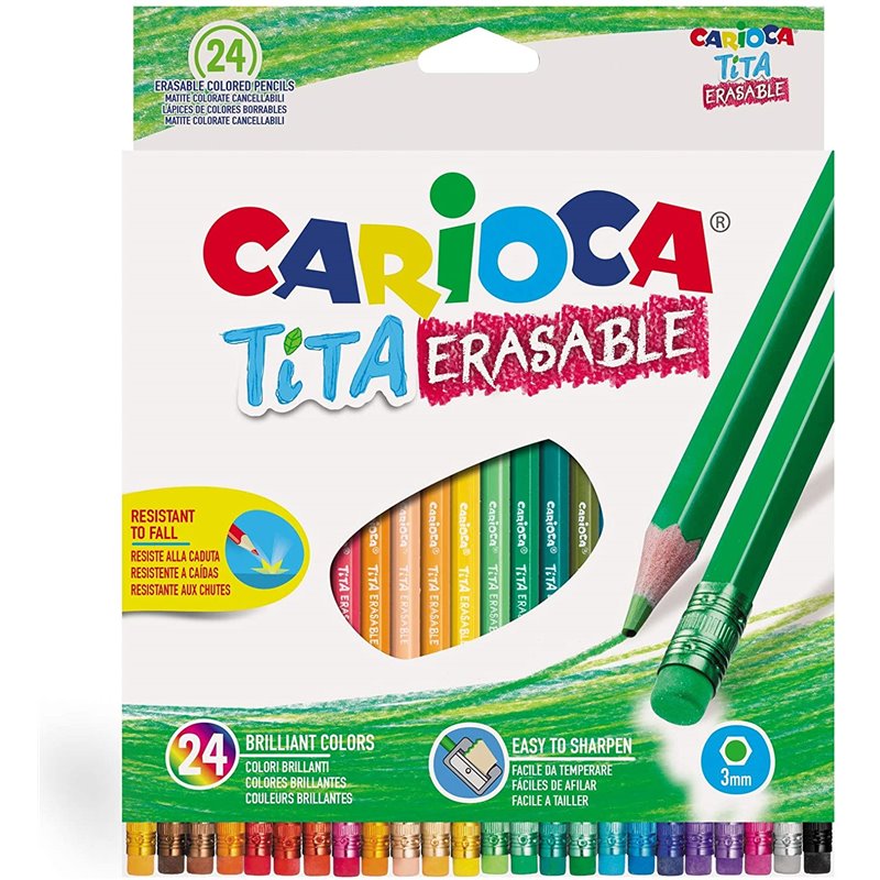 CAJA 24 LAPICES TITA ERASABLE