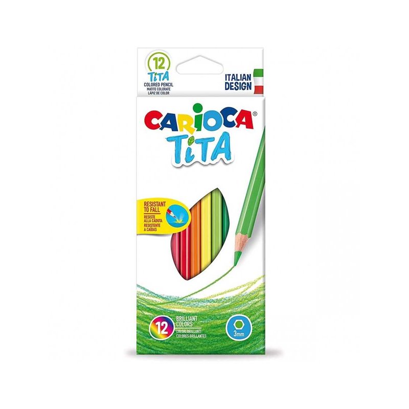 CAJA 12 L�PICES TITA MAXI HEXAGONAL CARIOCA