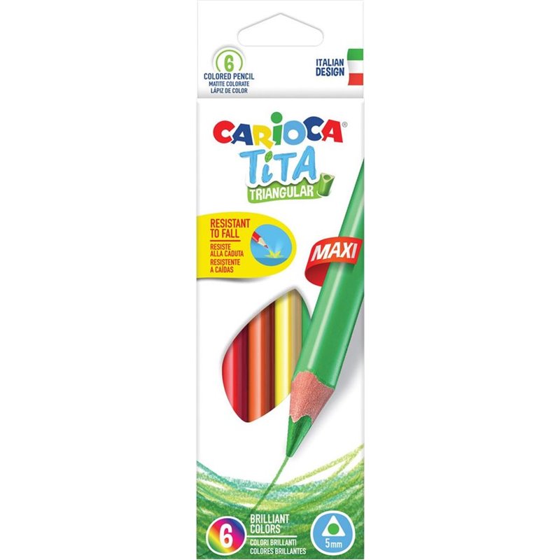 CAJA 6 LAPIZ TITA MAXI TRIANGULAR