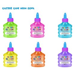 EXP.GLITTER GLUE BOTELLAS 88 ML NEON - 12 UDS