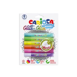 B/6 GLITTER GLUE FLUO COLOURS