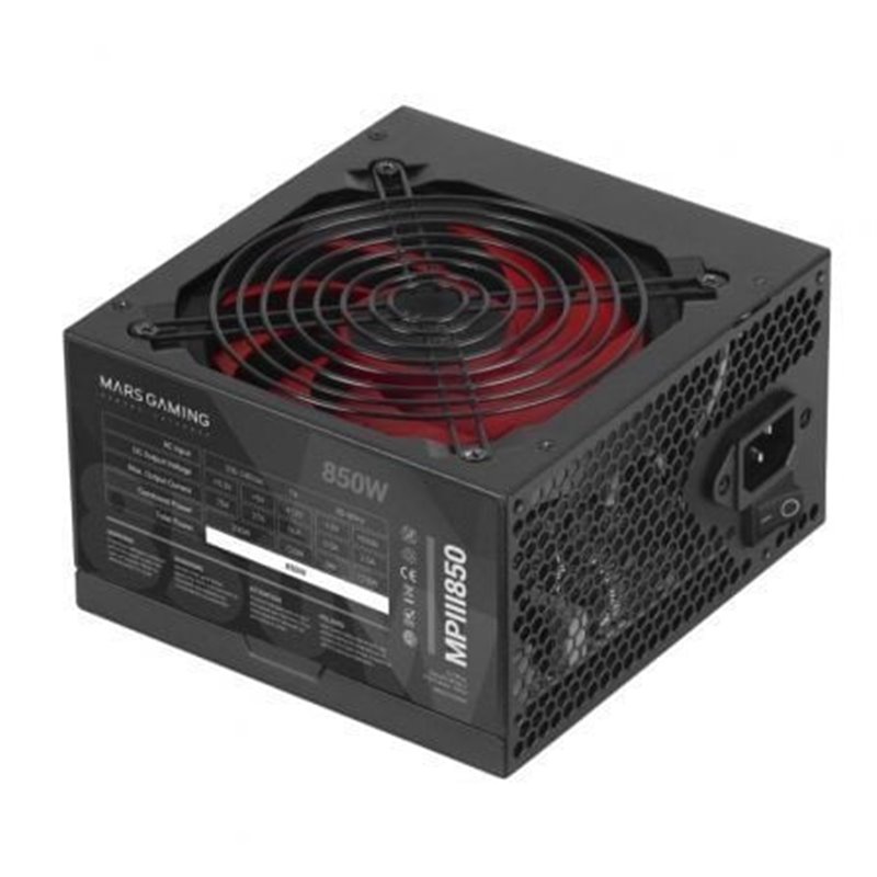 Fuente de Alimentaci�n Mars Gaming MPIII850/ 850W/ Ventilador 12cm